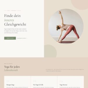 WordPress Landing Page Yoga