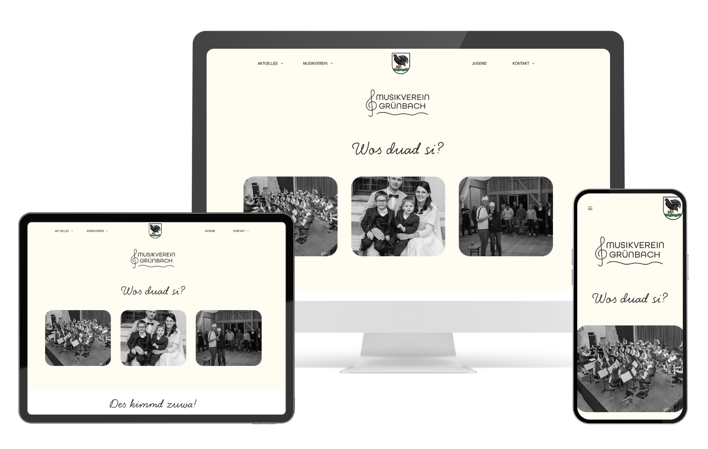 Wordpress Website Musikverein Grünbach bei Freistadt