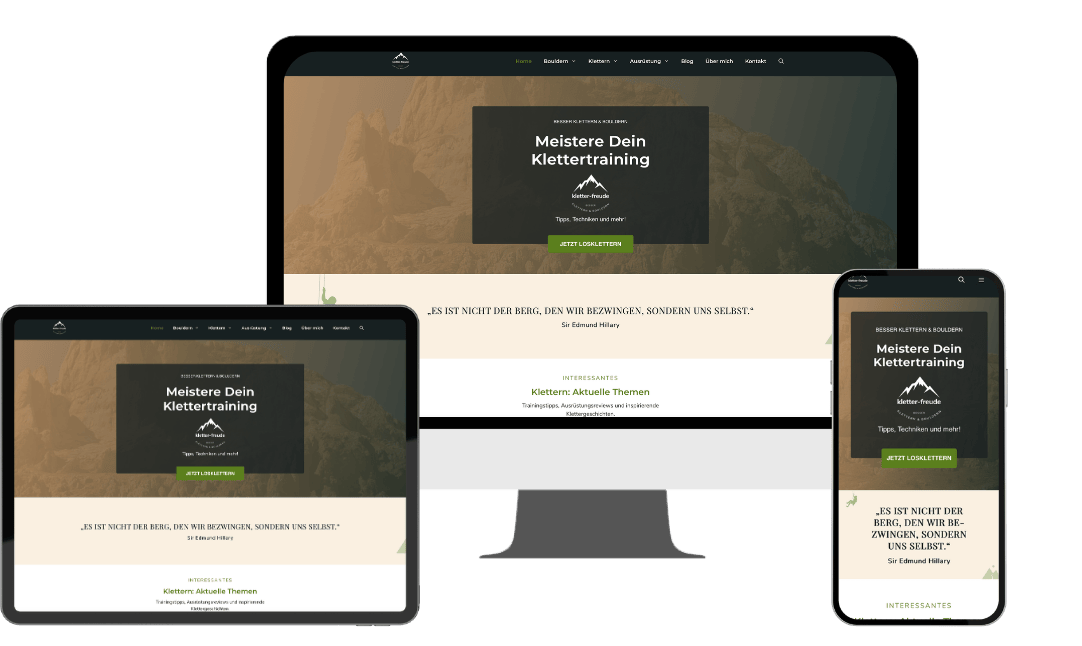 Referenz Website kletter-freude.de